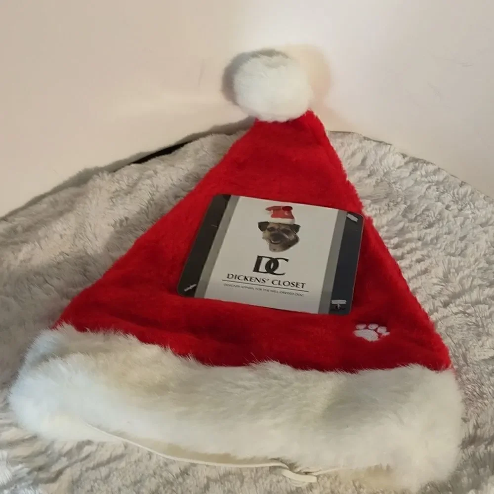 Plush Puppies Dickens Closet Dog Santa Hat